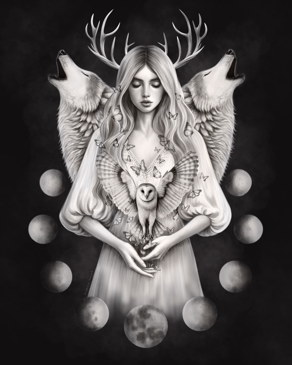 Illustration of  antler queen